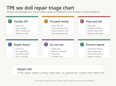 TPE sex doll repair triage chart